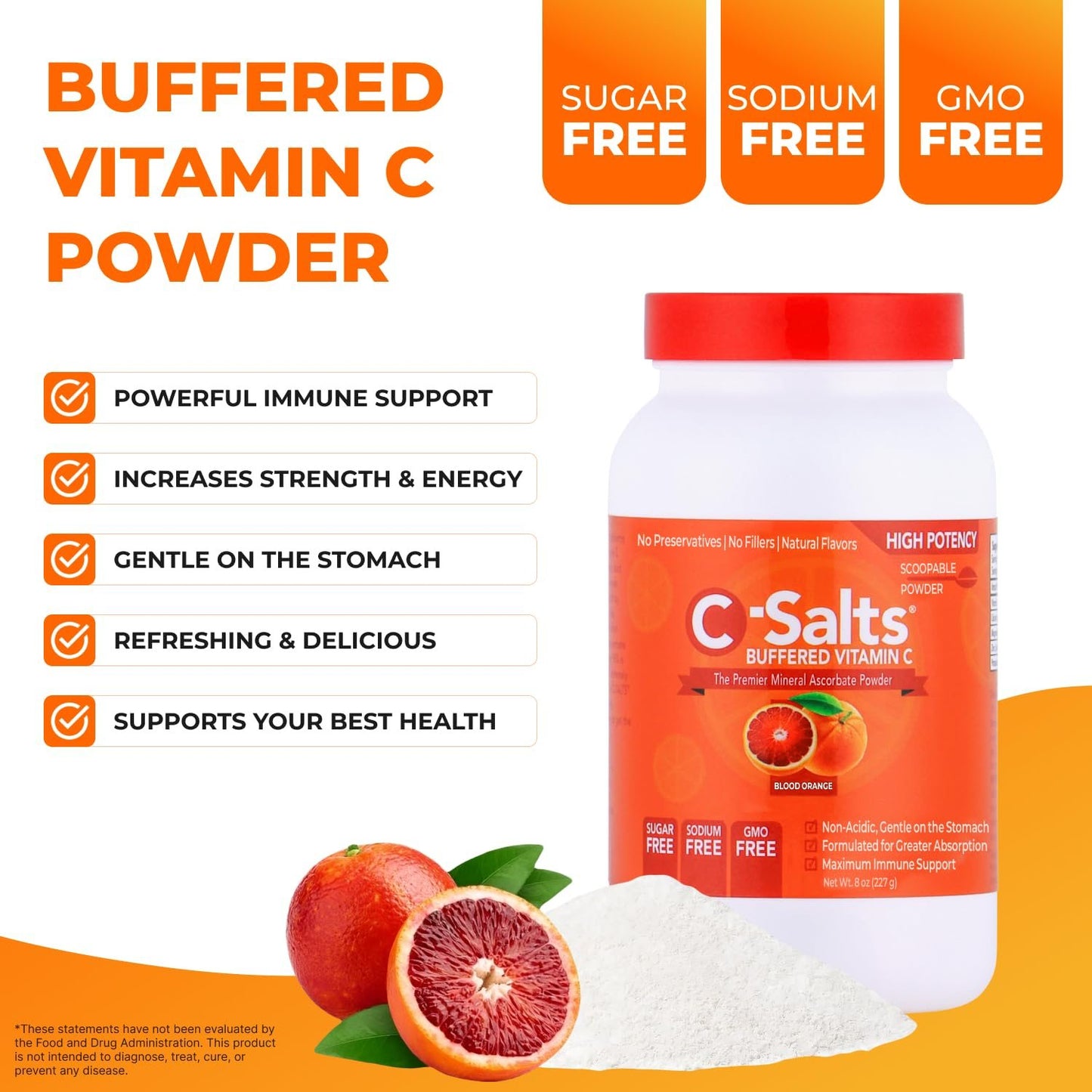 Frasco polvo vitamina c c-salts uso diario