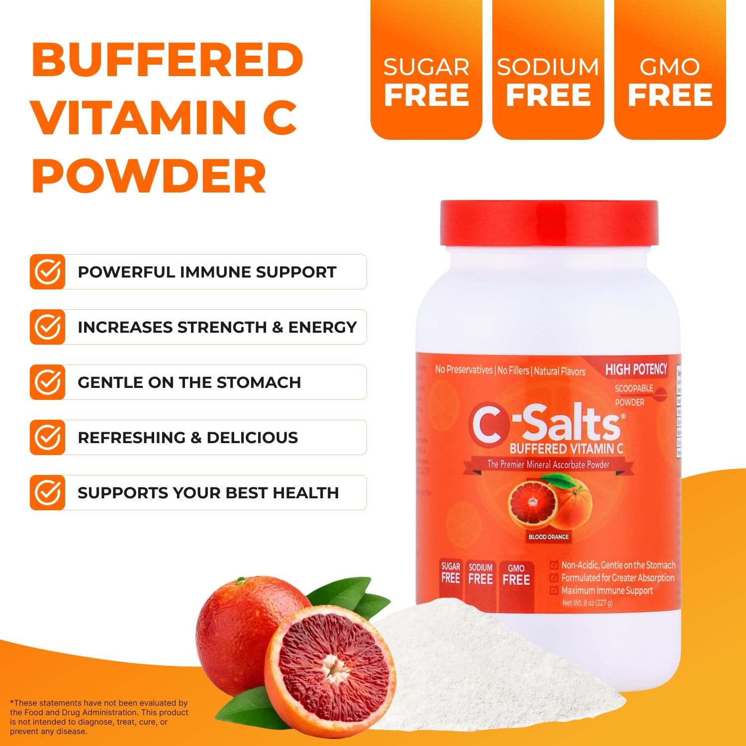 Frasco polvo vitamina c c-salts uso diario