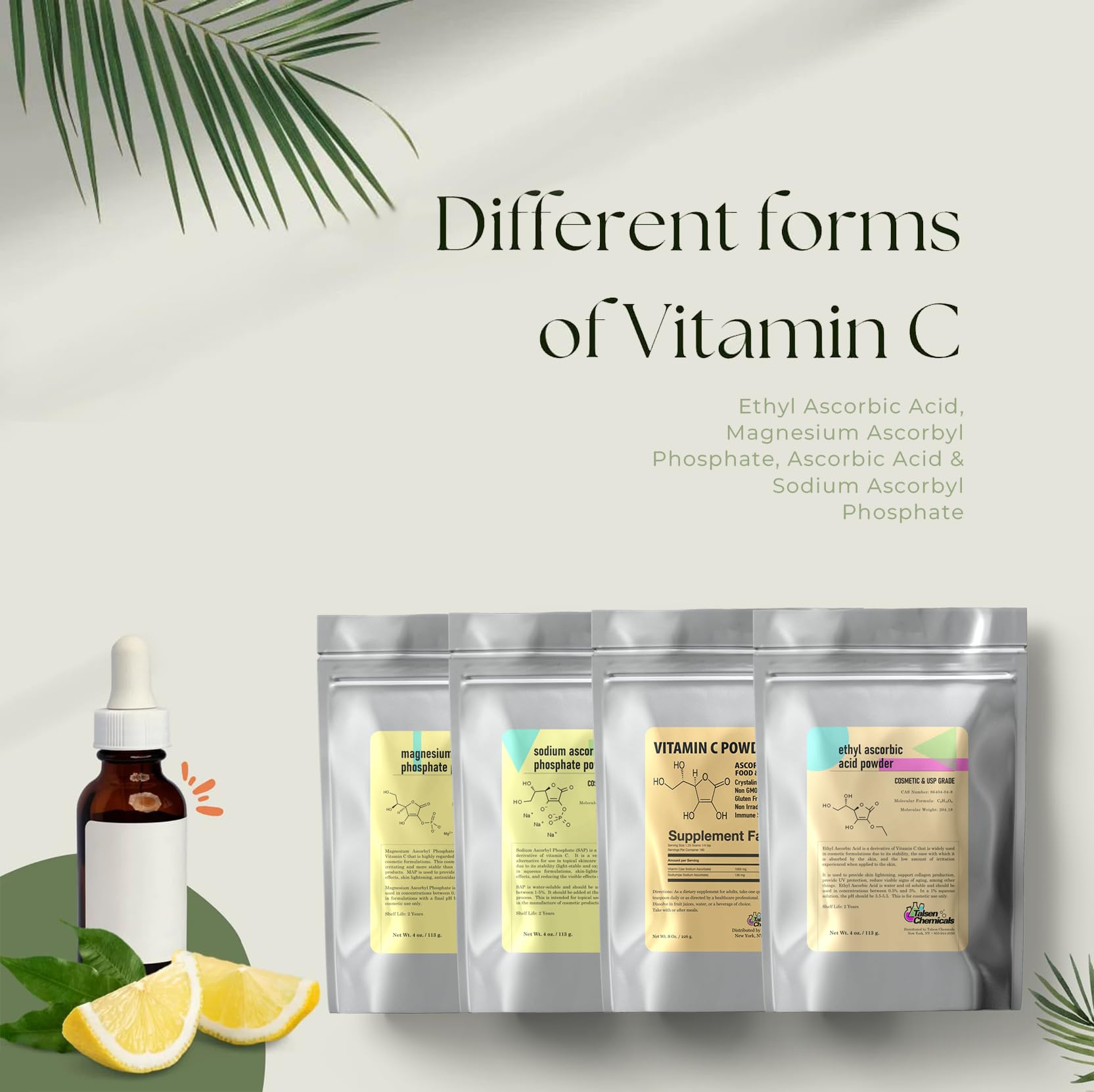 Frasco polvo vitamina c estable sap talsen chemicals
