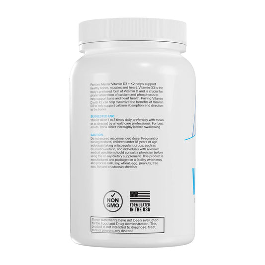 Frasco Portions Master Vitamina D3 2000 UI + K2