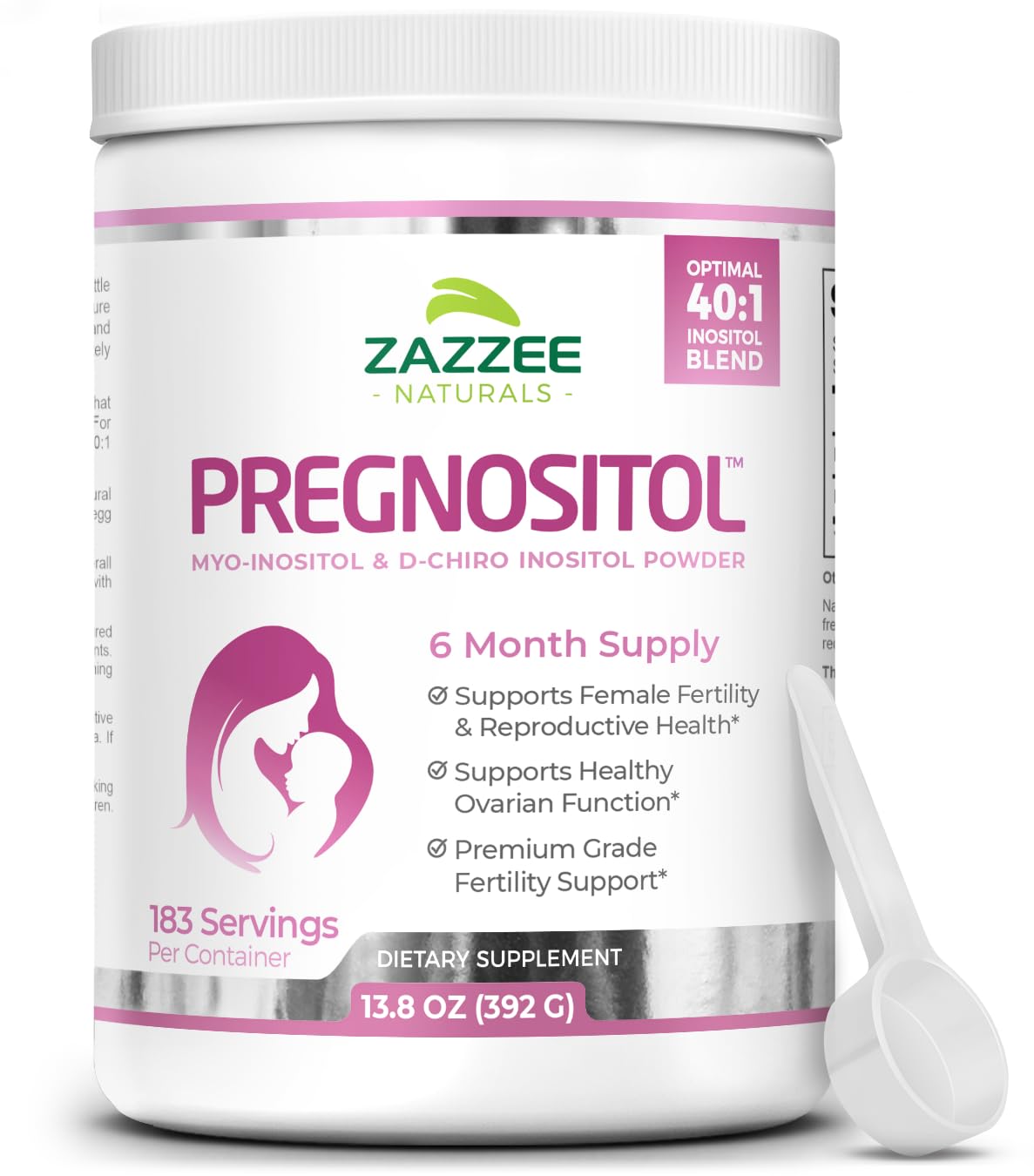 Frasco PREGNOSITOL polvo fertilidad inositol 40-1 183 porciones