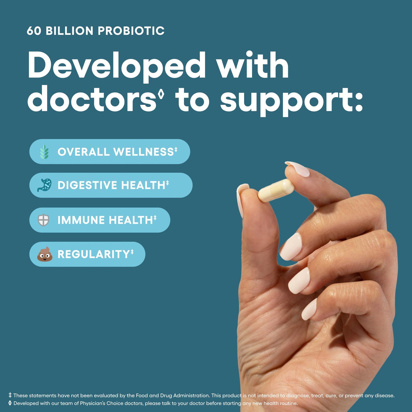 Frasco probiótico para mujeres Physician's Choice 60 cápsulas