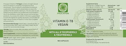 Frasco ProCapsin vitamina e vegana para cuidado piel y cabello
