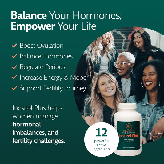 Frasco PROVATION LIFE Inositol Plus para fertilidad y ovulación mujer