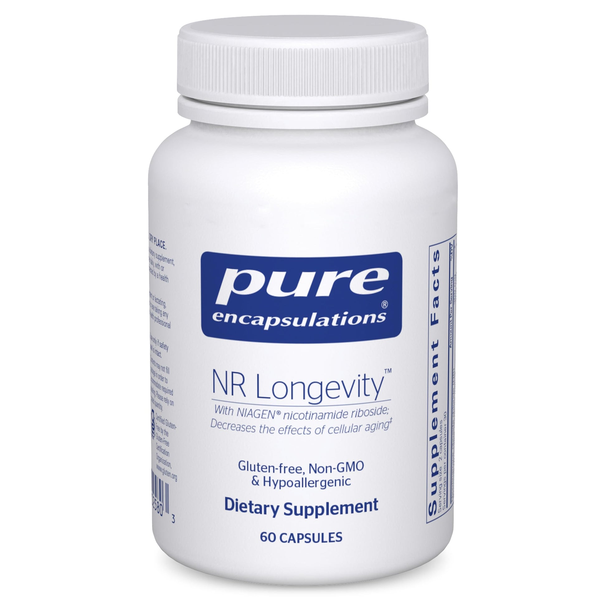 Frasco Pure Encapsulations NR Longevity 60 cápsulas