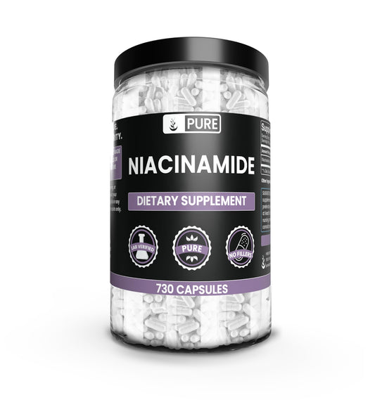 Frasco Pure Original Ingredients Niacinamida 730 cápsulas