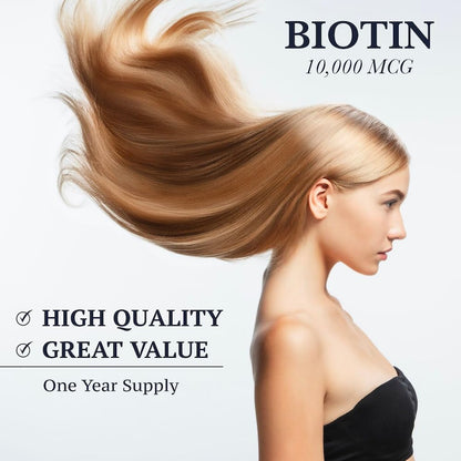 Frasco Puregen Labs biotina para cabello piel uñas salud