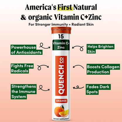 Frasco Quench vitamina c y zinc efervescente