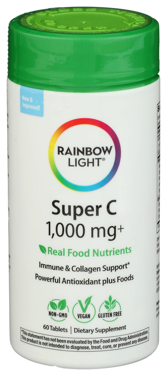 Frasco Rainbow Light Super C 1000 mg 60 tabletas