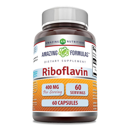 Frasco Riboflavina 400 mg Amazing Formulas