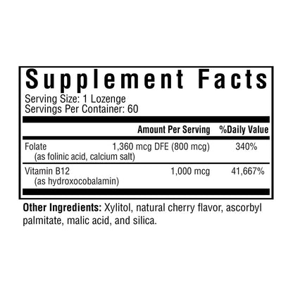 Frasco seeking health hydroxo b12 1000 mcg 60 pastillas