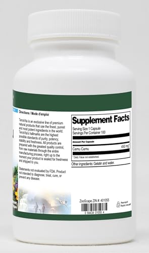 Frasco sellado Camu Camu 450 mg cápsulas TerraVita