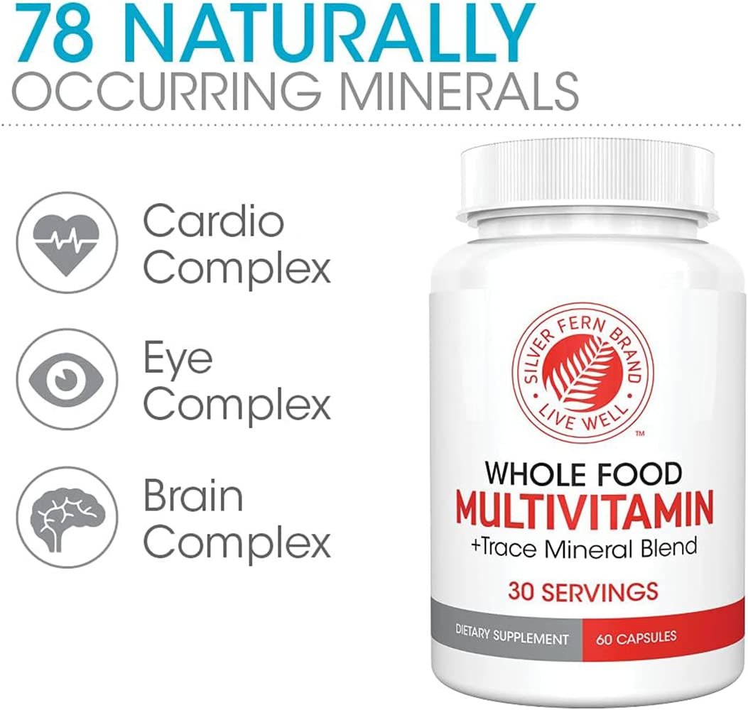 Frasco singular de multivitamínico Silver Fern junto con complejos minerales