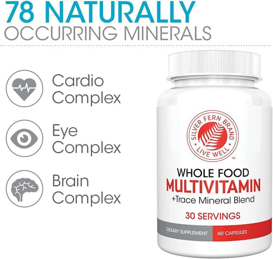 Frasco singular de multivitamínico Silver Fern junto con complejos minerales