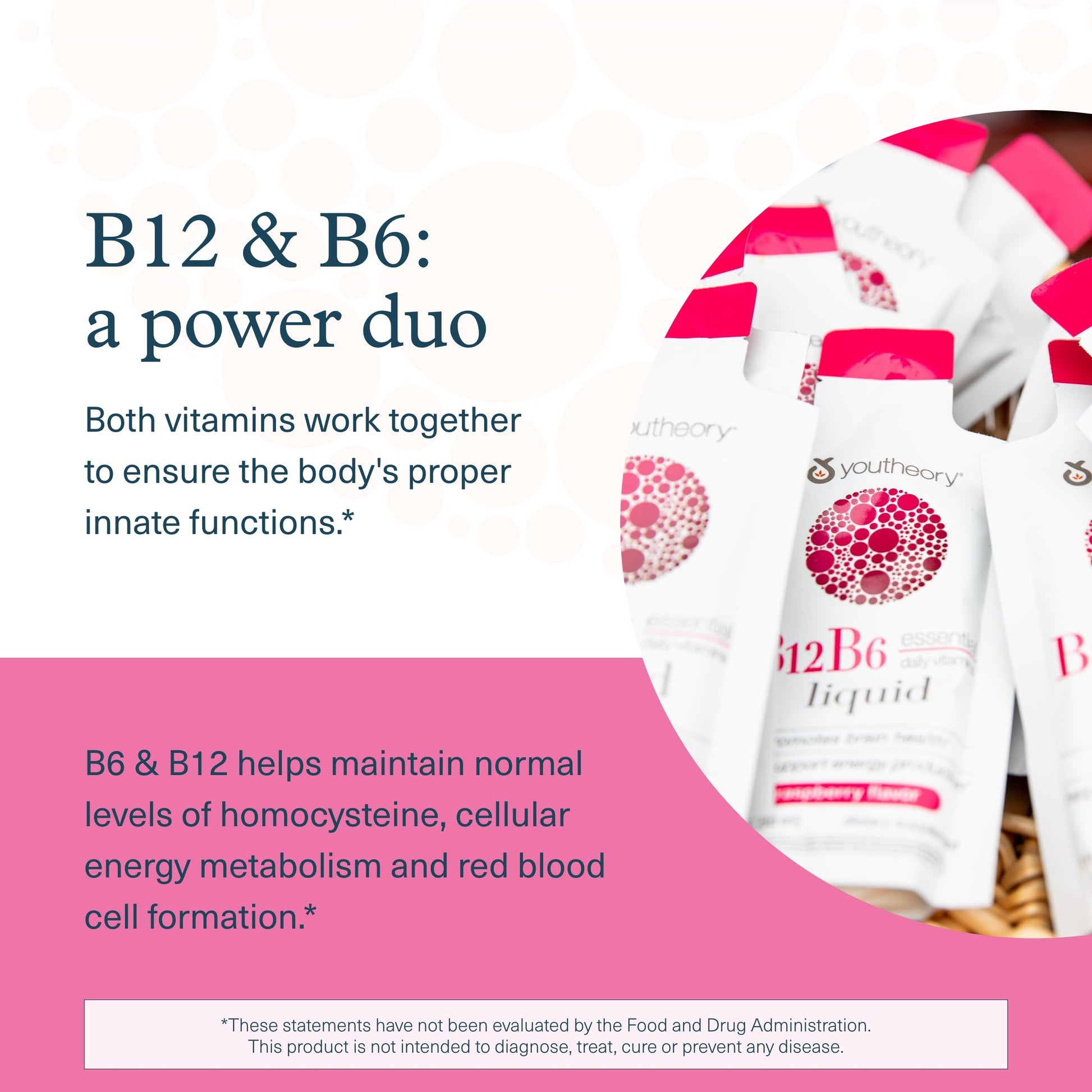Frasco y sobres 12 unidades vitamina B líquida Youtheory