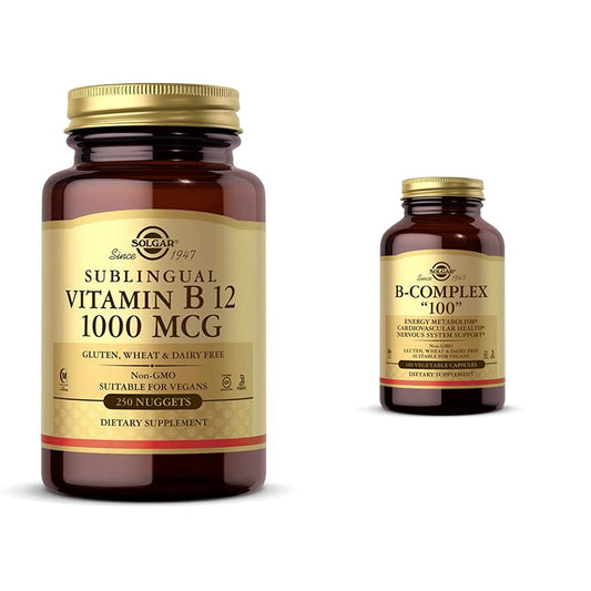 Frasco Solgar vitamina B12 1000 mcg cápsulas vegetales