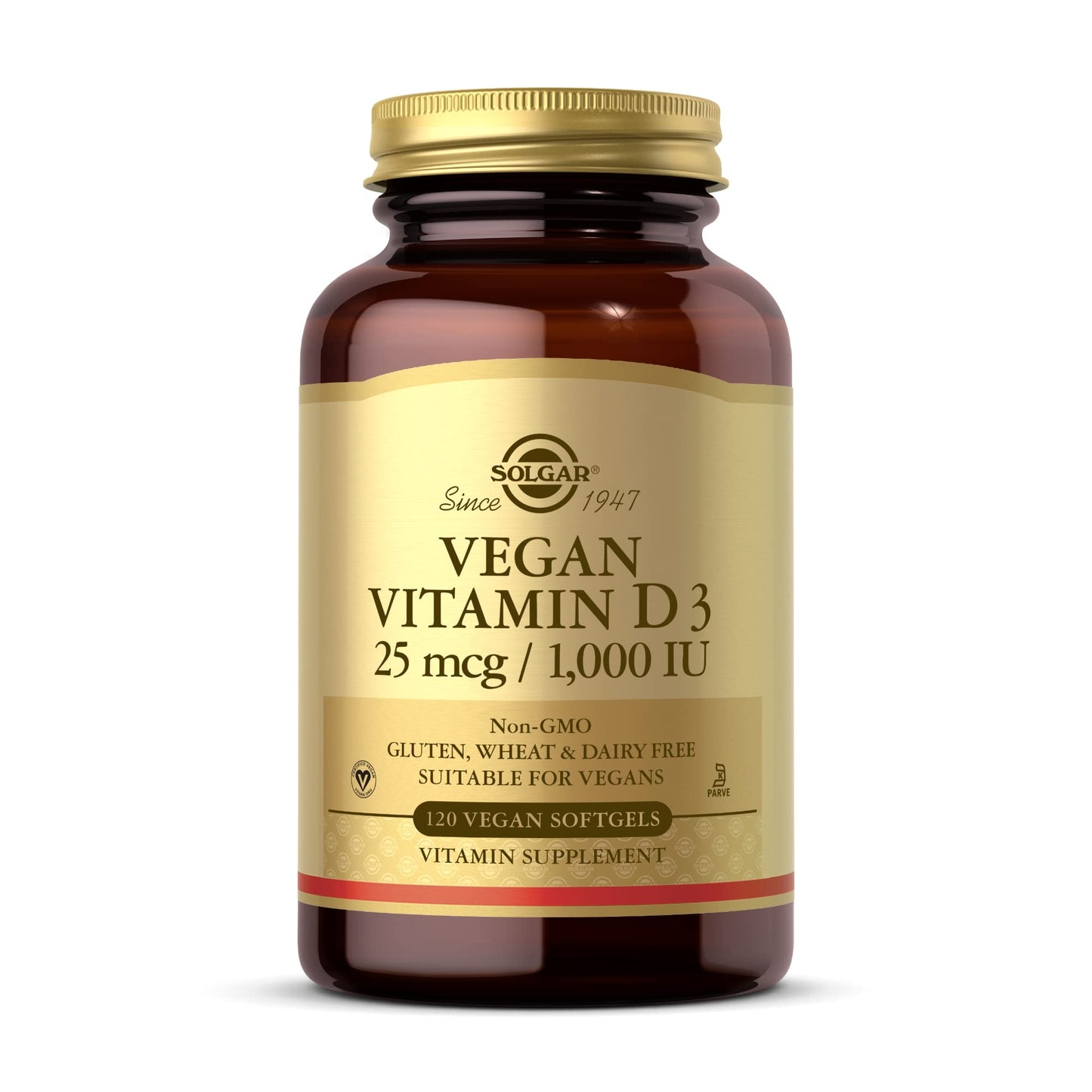 Frasco Solgar Vitamina D3 Vegana 120 softgels