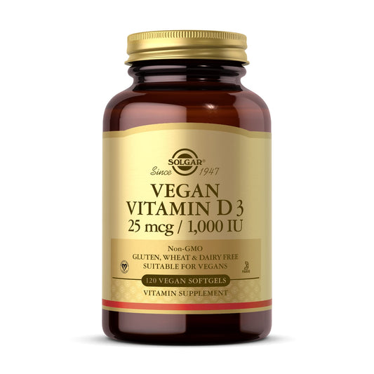 Frasco Solgar Vitamina D3 Vegana 120 softgels