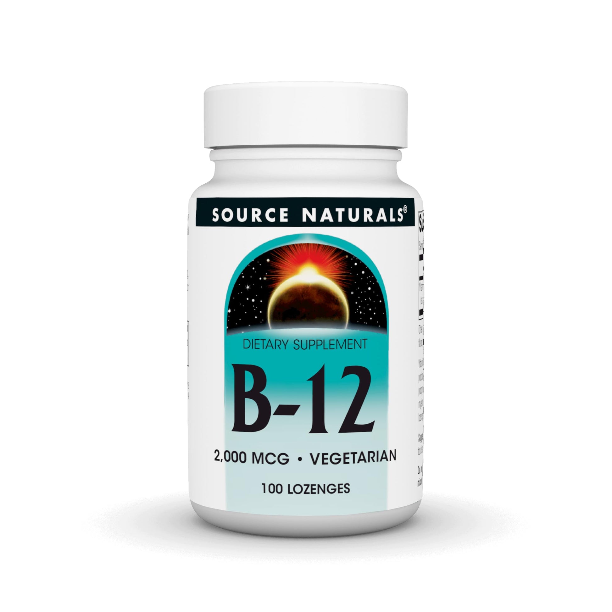 Frasco Source Naturals Vitamina B-12 2000 mcg 100 pastillas
