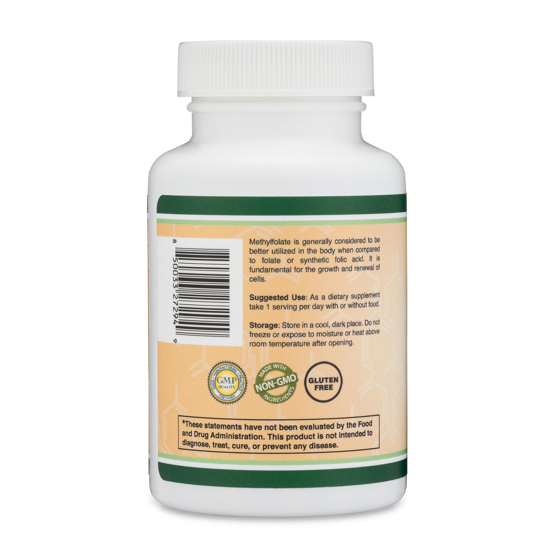 Frasco suplementario metilfolato Double Wood