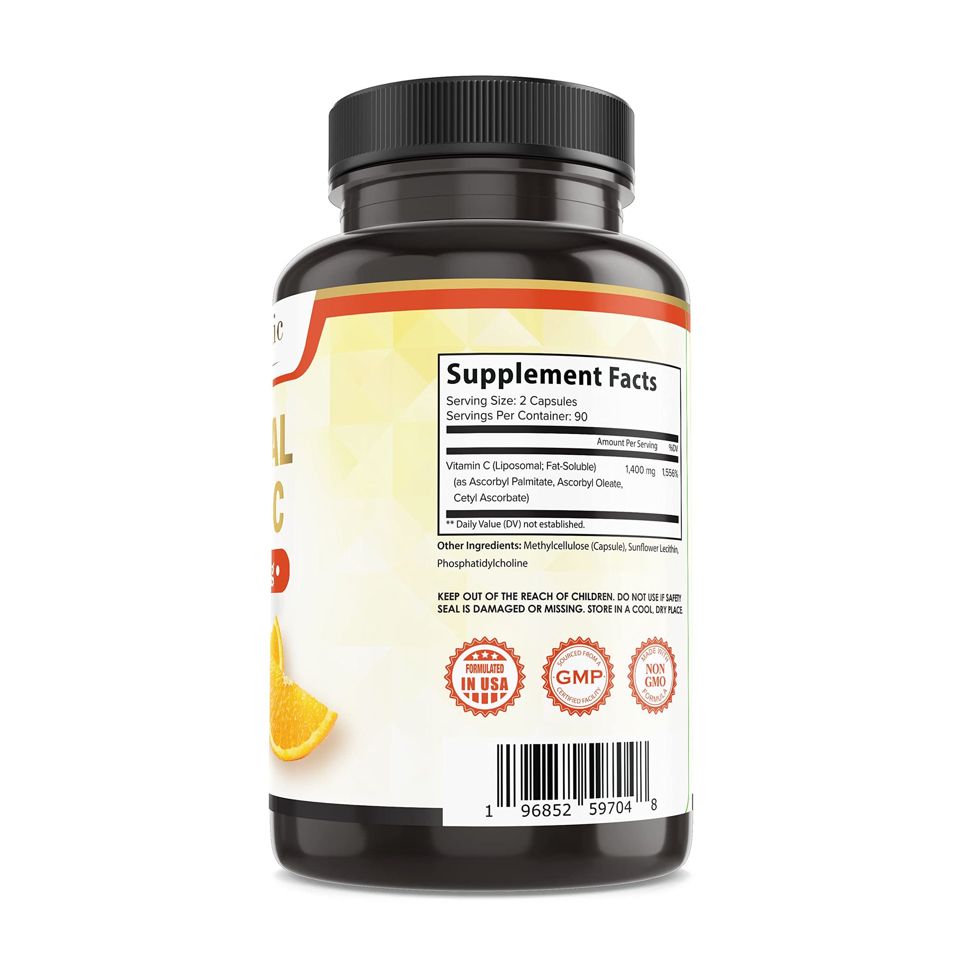 Frasco suplementario Pure Organic Elements vitamina c