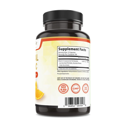 Frasco suplementario Pure Organic Elements vitamina c