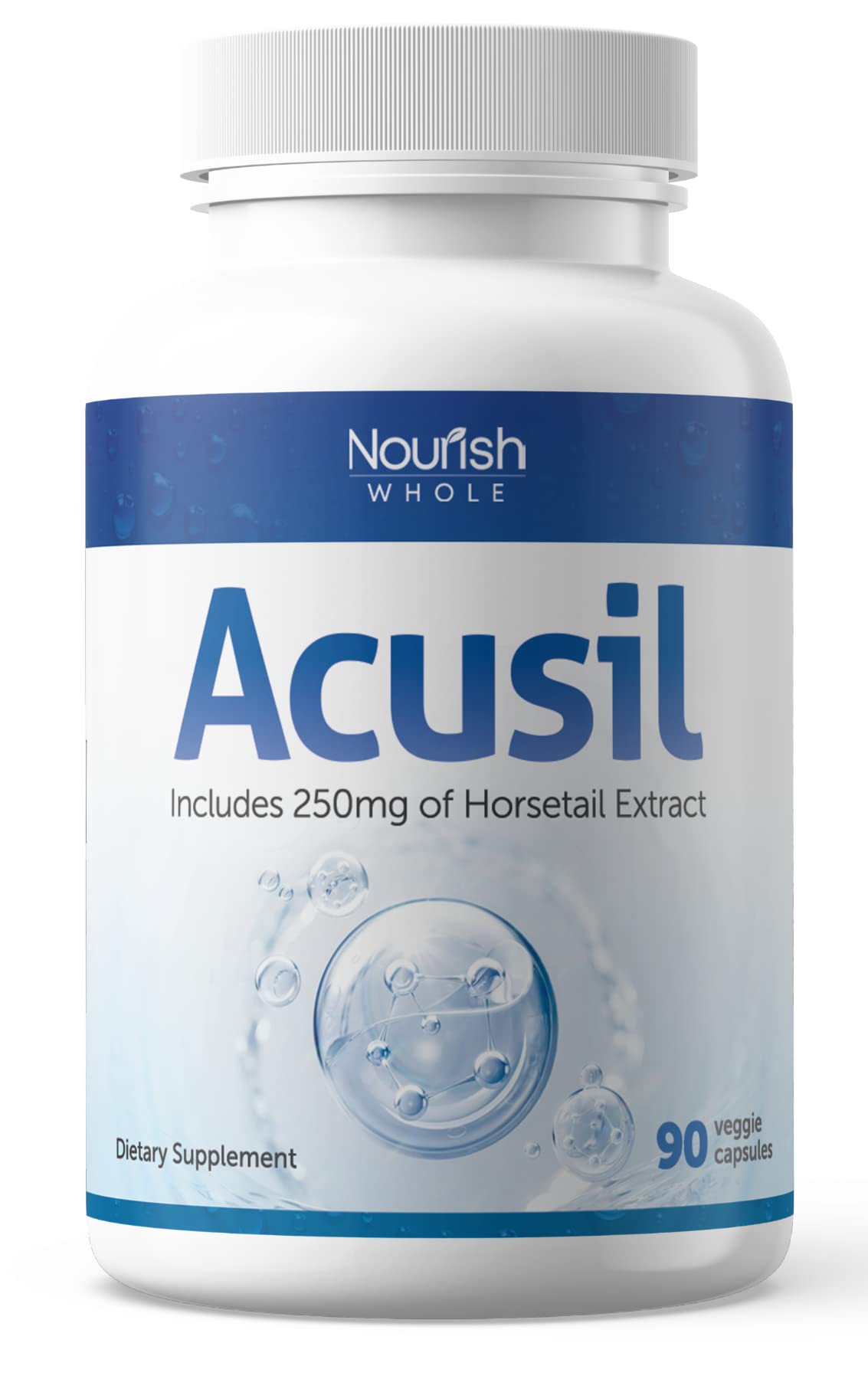 Frasco suplemento Acusil para reducción de retención de líquidos