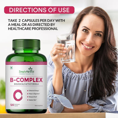 Frasco suplemento B complejo para energía y metabolismo