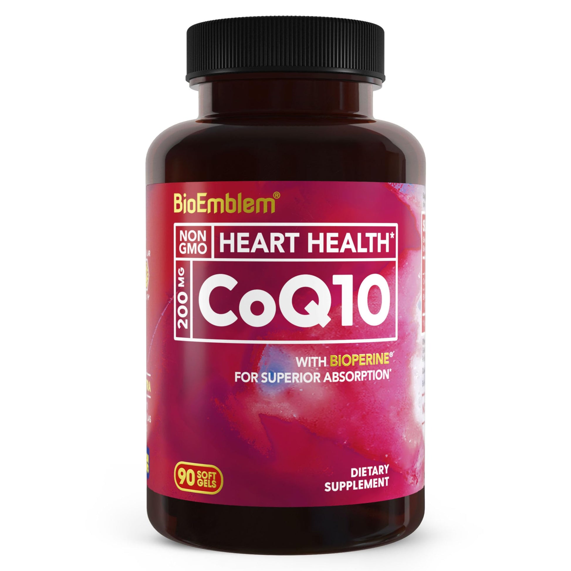 Frasco suplemento bioemblem magnesio vitamina d3 k2 coq10