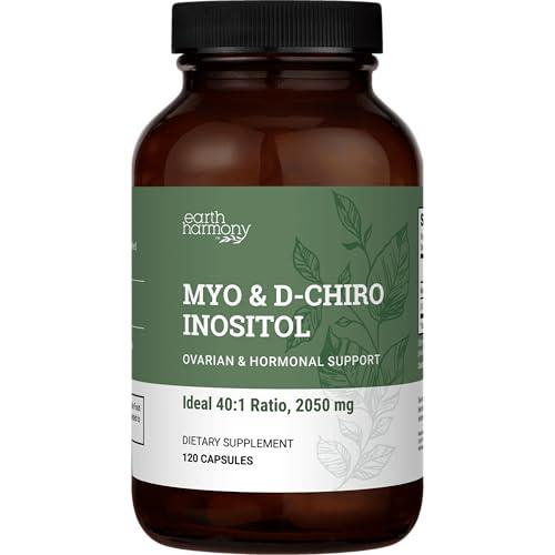 Frasco de suplemento Earth Harmony Myo-Inositol y D-Chiro Inositol