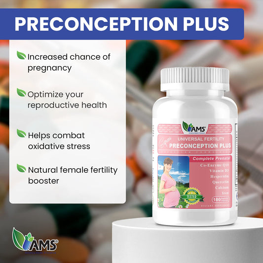 Frasco de suplemento para fertilidad Preconception Plus