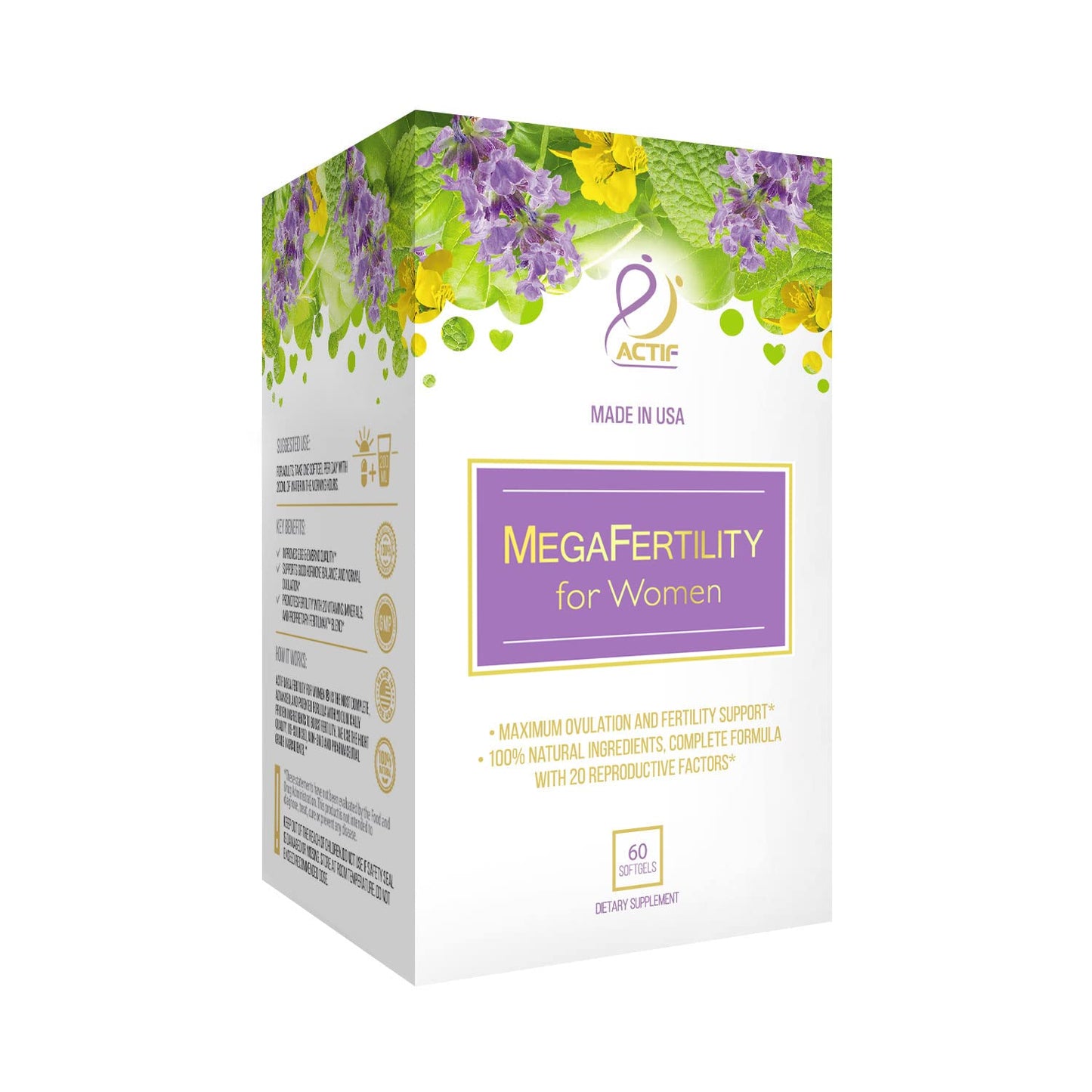 Frasco suplemento FertilMax para fertilidad femenina