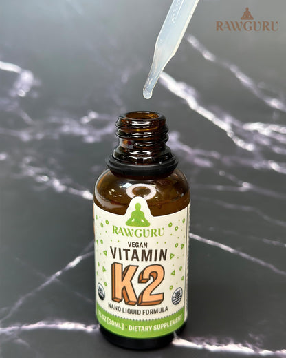 Frascos de suplemento K2 RawGuru con minerales trazas