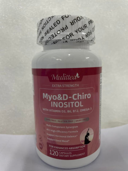Frasco de suplemento Mulittea 80 cápsulas balance hormonal