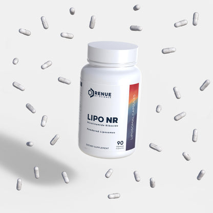 Frasco suplemento nicotinamida ribósido liposomal 90 cápsulas