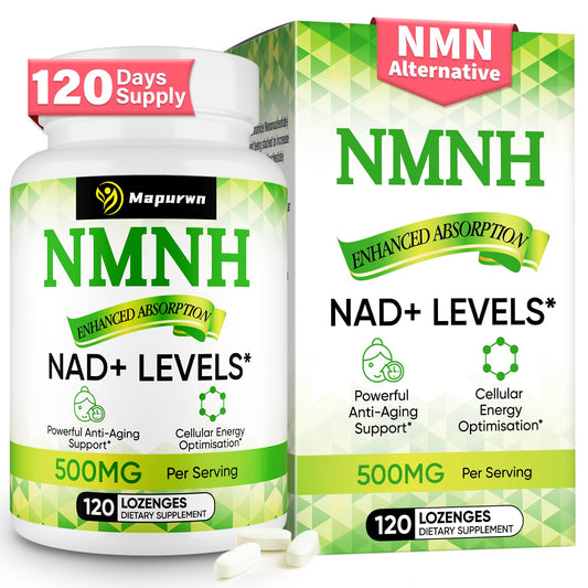 Frasco suplemento NMNH 500mg para NAD+ antienvejecimiento