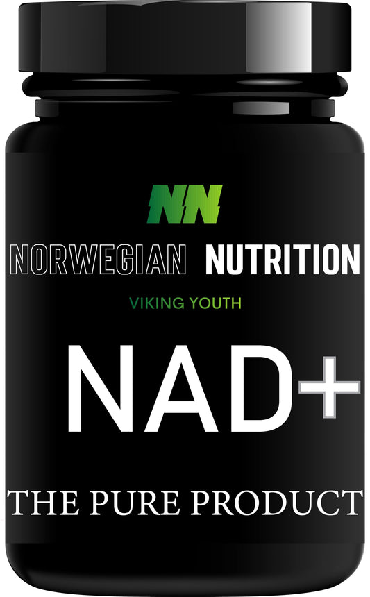 Frasco suplemento Norwegian Nutrition NAD+ anti envejecimiento