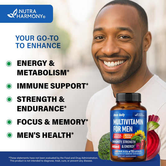 Frasco suplemento nutricional hombres Nutraharmony