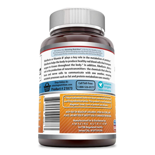 Frasco suplemento riboflavina Amazing Formulas 400 mg