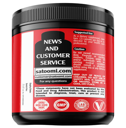 Frasco suplemento Satoomi NMNH vista superior