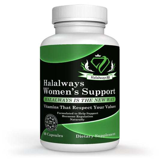Frasco de suplemento de soporte para mujeres Halalways