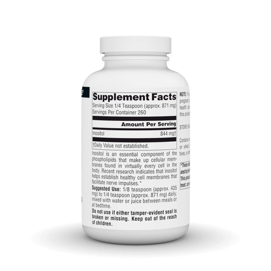 Frasco suplemento Source Naturals inositol polvo 8 oz