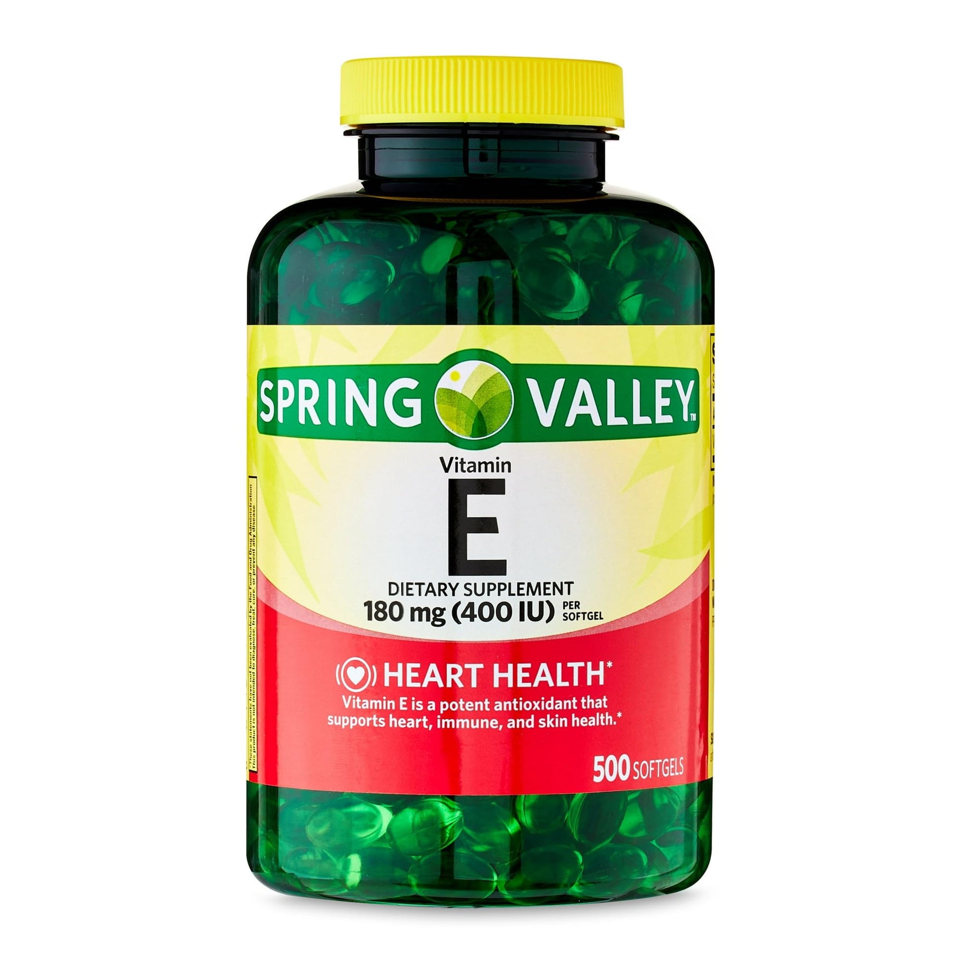 Frasco suplemento Vitamin E cápsulas 180 mg