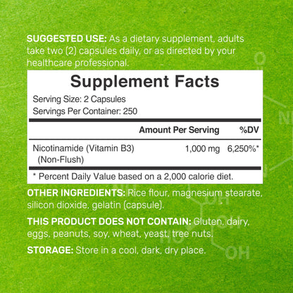 Frasco suplemento vitamina B3 nicotinamida