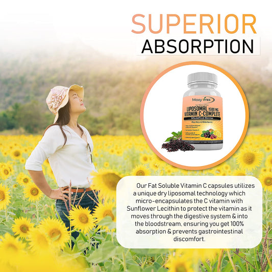 Frasco suplemento vitamina C alta absorción y zinc MoxyVites