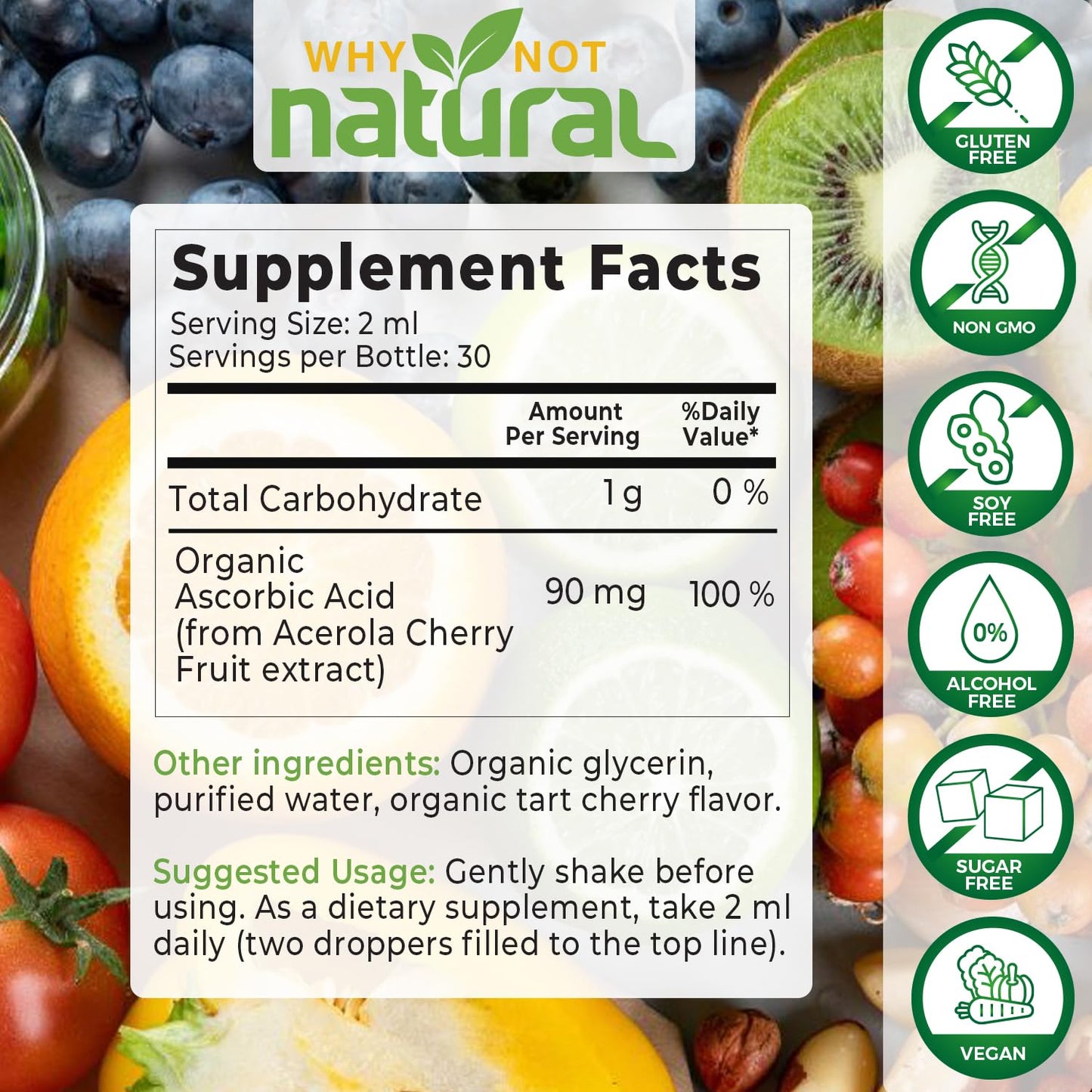 Frasco suplemento vitamina c y complejo b natural