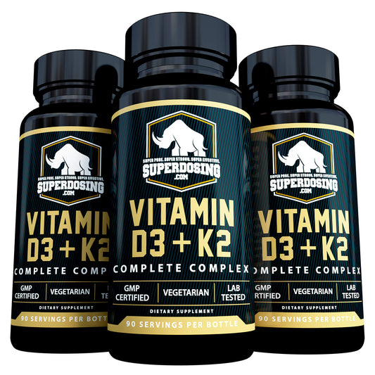frasco suplemento vitamina d3 k2 superdosing