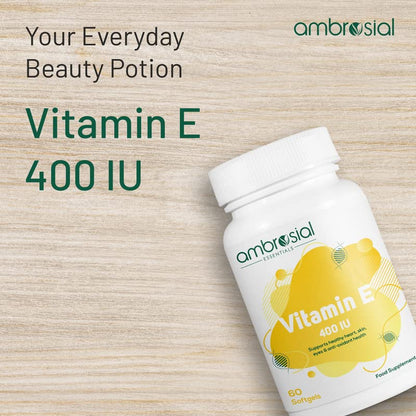 Frasco suplemento vitamina e ambrosial 400 ui