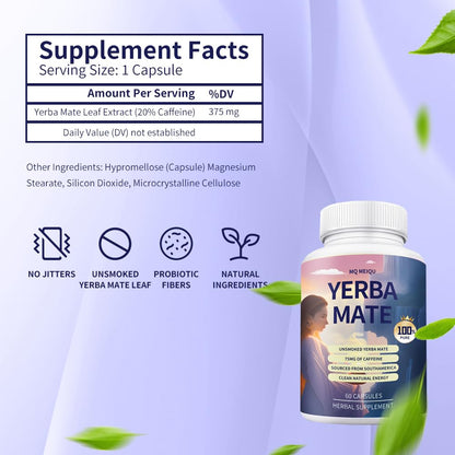 Frasco del suplemento de Yerba Mate BOILPC