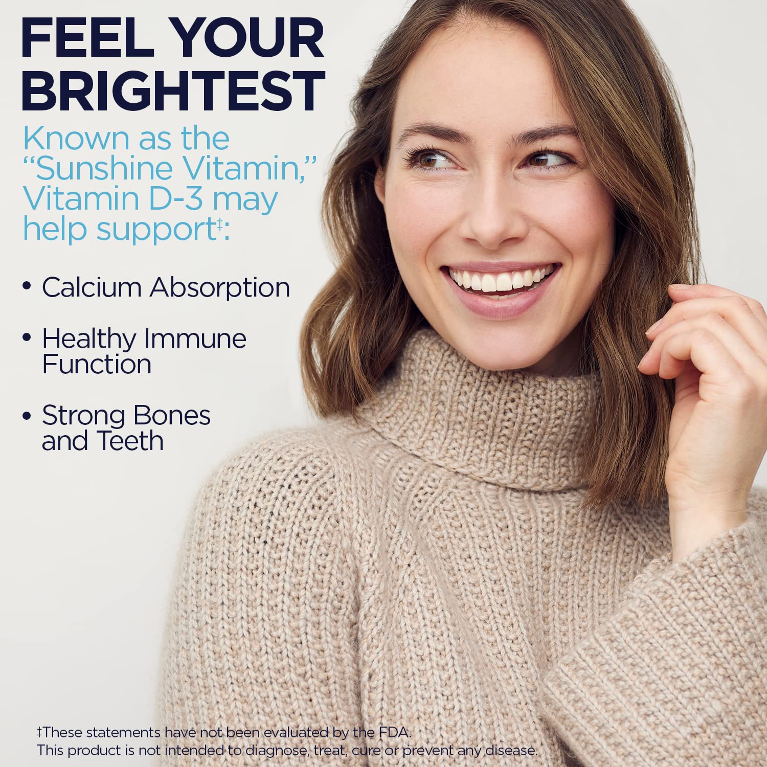 Frasco de suplementos KAL Vitamina D3 10000 UI GMP certificado